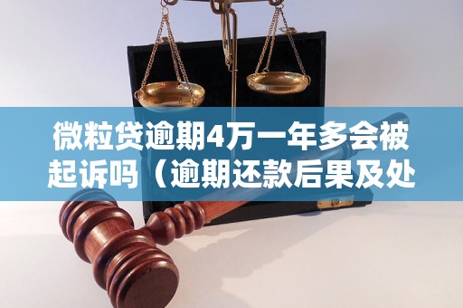 微粒贷逾期4万一年多会被起诉吗（逾期还款后果及处理方法）