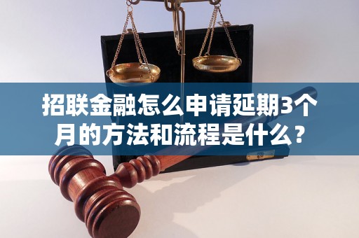 招联金融怎么申请延期3个月的方法和流程是什么？