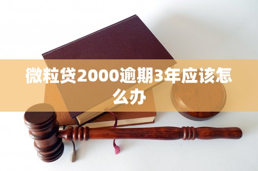 微粒贷2000逾期3年应该怎么办