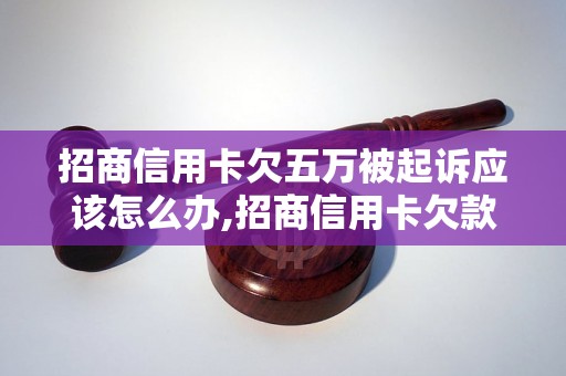 招商信用卡欠五万被起诉应该怎么办,招商信用卡欠款被起诉后的解决办法