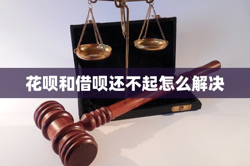 花呗和借呗还不起怎么解决