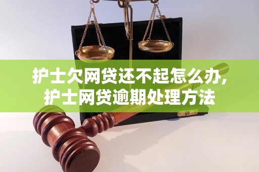 护士欠网贷还不起怎么办,护士网贷逾期处理方法