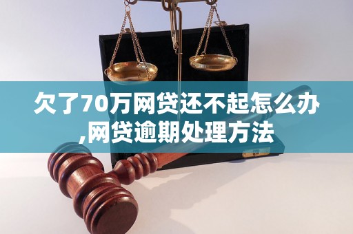 欠了70万网贷还不起怎么办,网贷逾期处理方法