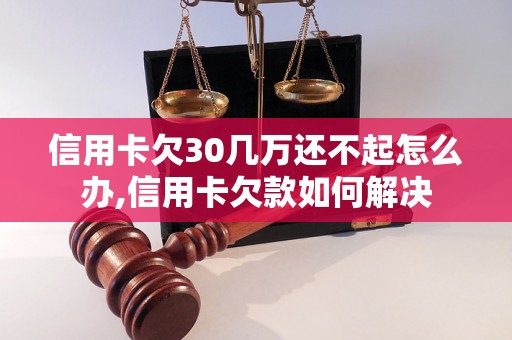 信用卡欠30几万还不起怎么办,信用卡欠款如何解决