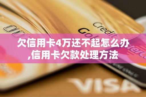 欠信用卡4万还不起怎么办,信用卡欠款处理方法