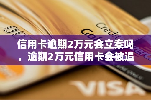 信用卡逾期2万元会立案吗，逾期2万元信用卡会被追责吗