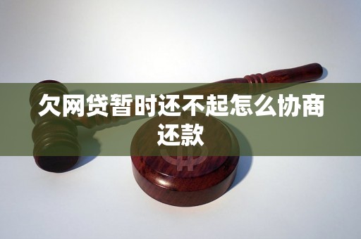 欠网贷暂时还不起怎么协商还款