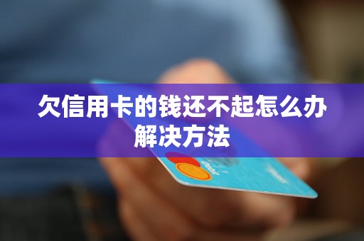 欠信用卡的钱还不起怎么办解决方法