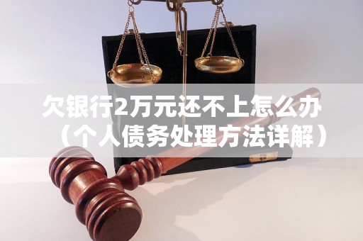 欠银行2万元还不上怎么办（个人债务处理方法详解）