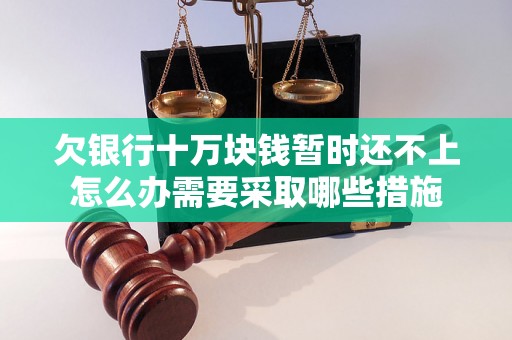 欠银行十万块钱暂时还不上怎么办需要采取哪些措施