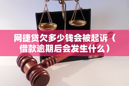 网捷贷欠多少钱会被起诉（借款逾期后会发生什么）