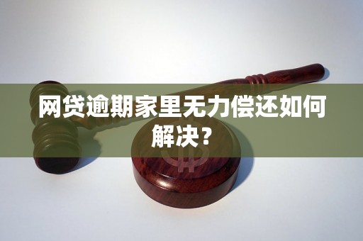 网贷逾期家里无力偿还如何解决？