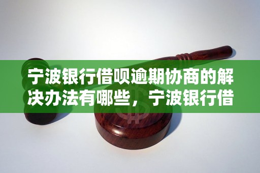 宁波银行借呗逾期协商的解决办法有哪些，宁波银行借呗逾期协商流程详解