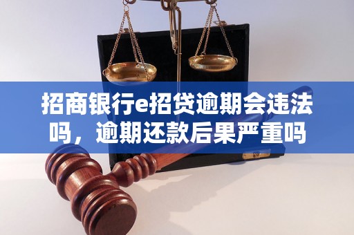 招商银行e招贷逾期会违法吗，逾期还款后果严重吗