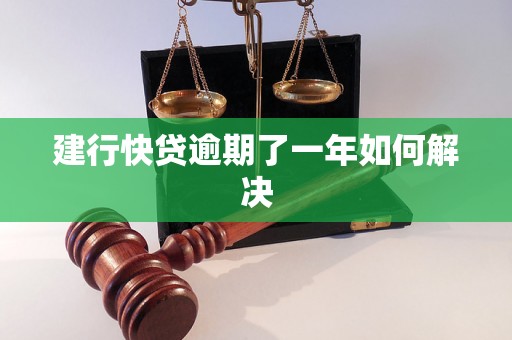 建行快贷逾期了一年如何解决