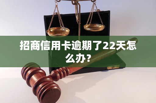 招商信用卡逾期了22天怎么办？