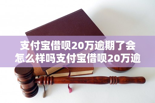 支付宝借呗20万逾期了会怎么样吗支付宝借呗20万逾期了会有什么后果