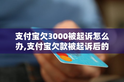 支付宝欠3000被起诉怎么办,支付宝欠款被起诉后的解决办法