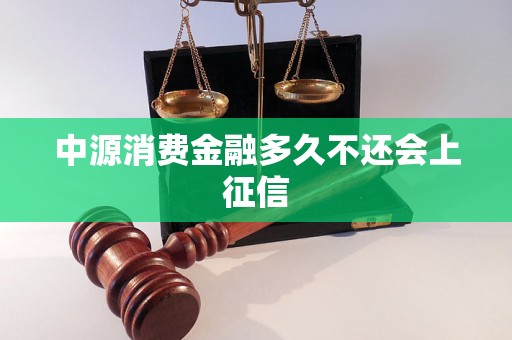 中源消费金融多久不还会上征信