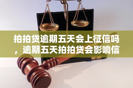 拍拍贷逾期五天会上征信吗，逾期五天拍拍贷会影响信用吗