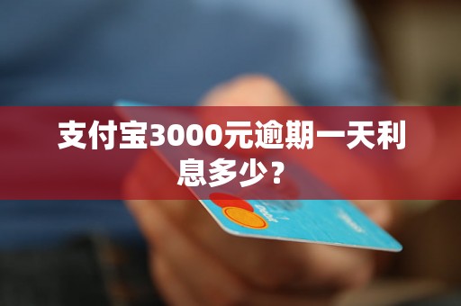 支付宝3000元逾期一天利息多少？