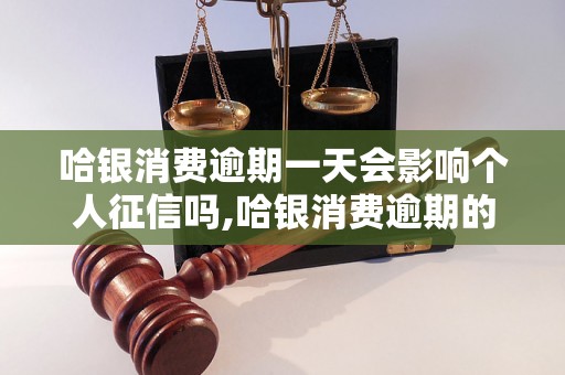 哈银消费逾期一天会影响个人征信吗,哈银消费逾期的后果及处理方式