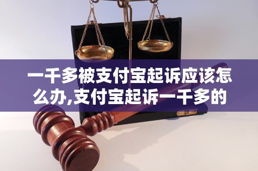 一千多被支付宝起诉应该怎么办,支付宝起诉一千多的后果及解决方法