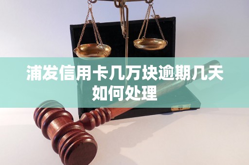 浦发信用卡几万块逾期几天如何处理