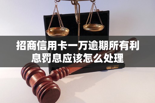 招商信用卡一万逾期所有利息罚息应该怎么处理