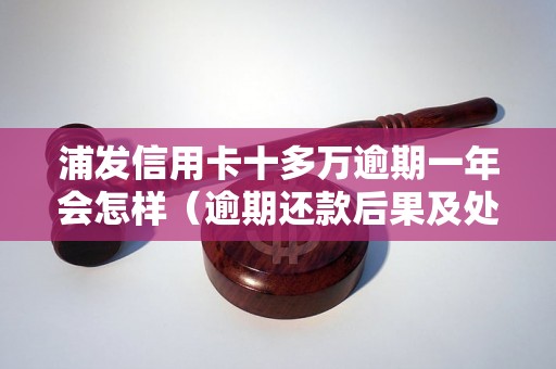 浦发信用卡十多万逾期一年会怎样（逾期还款后果及处理方式）