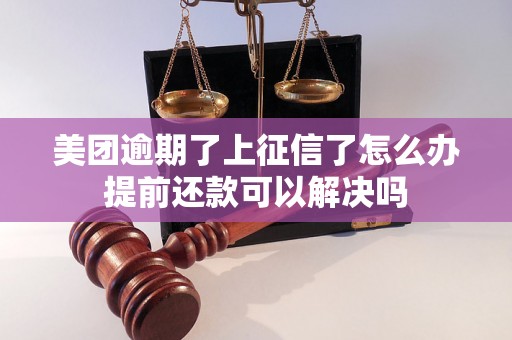 美团逾期了上征信了怎么办提前还款可以解决吗