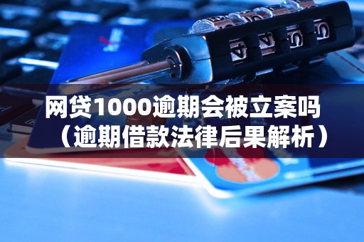 网贷1000逾期会被立案吗（逾期借款法律后果解析）