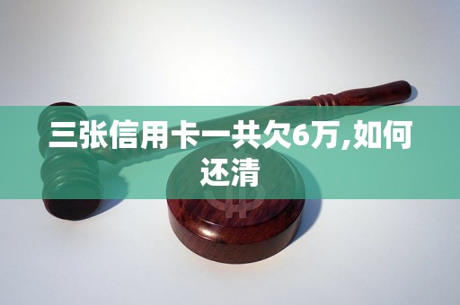 三张信用卡一共欠6万,如何还清