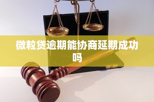 微粒贷逾期能协商延期成功吗