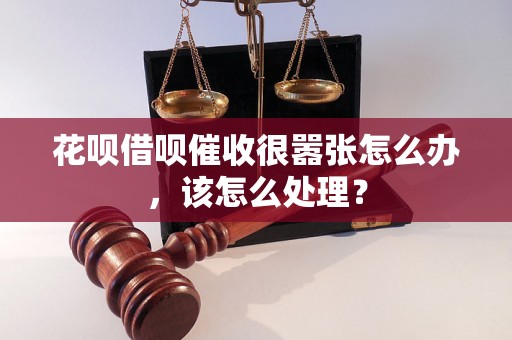 花呗借呗催收很嚣张怎么办，该怎么处理？