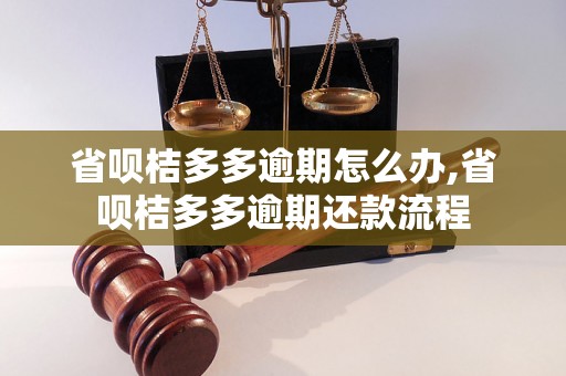 省呗桔多多逾期怎么办,省呗桔多多逾期还款流程