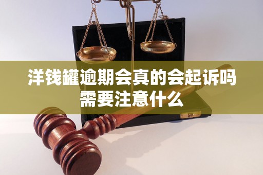 洋钱罐逾期会真的会起诉吗需要注意什么