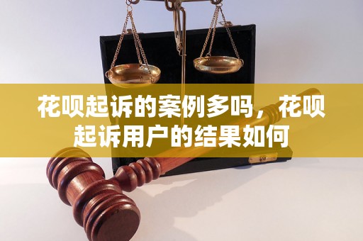 花呗起诉的案例多吗，花呗起诉用户的结果如何