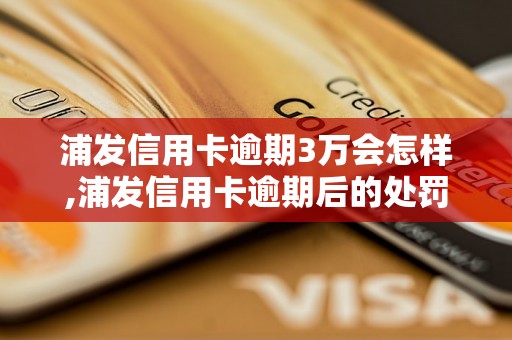 浦发信用卡逾期3万会怎样,浦发信用卡逾期后的处罚措施