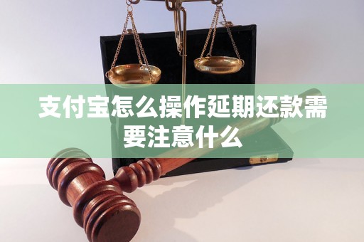 支付宝怎么操作延期还款需要注意什么