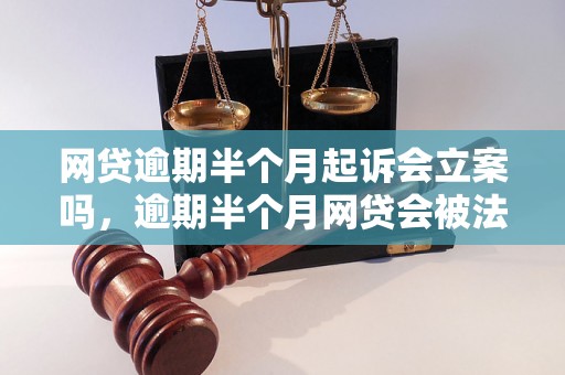 网贷逾期半个月起诉会立案吗，逾期半个月网贷会被法院立案吗