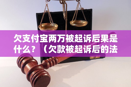 欠支付宝两万被起诉后果是什么？（欠款被起诉后的法律后果）