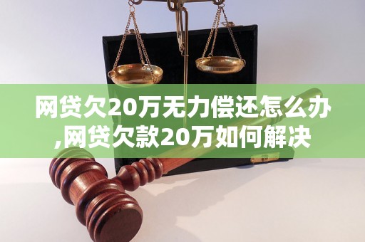 网贷欠20万无力偿还怎么办,网贷欠款20万如何解决