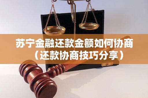 苏宁金融还款金额如何协商（还款协商技巧分享）