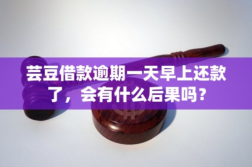 芸豆借款逾期一天早上还款了，会有什么后果吗？