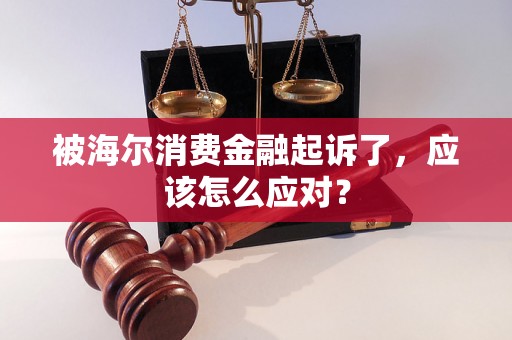 被海尔消费金融起诉了，应该怎么应对？