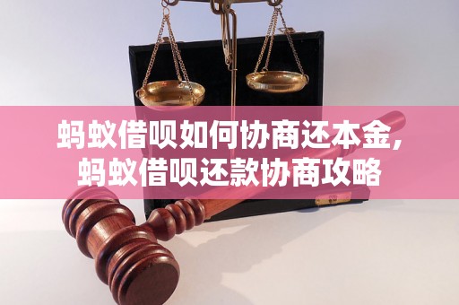 蚂蚁借呗如何协商还本金,蚂蚁借呗还款协商攻略