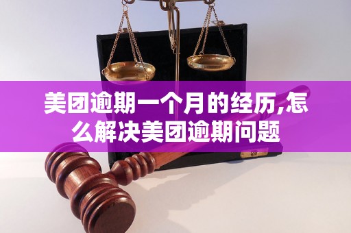 美团逾期一个月的经历,怎么解决美团逾期问题