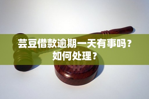 芸豆借款逾期一天有事吗？如何处理？