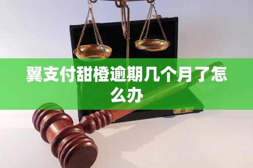 翼支付甜橙逾期几个月了怎么办